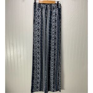 CHANDLY Wide Leg Printed Pants